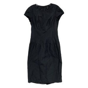 Hugo Boss Black Lace Trim Midi Dress | Size 8
